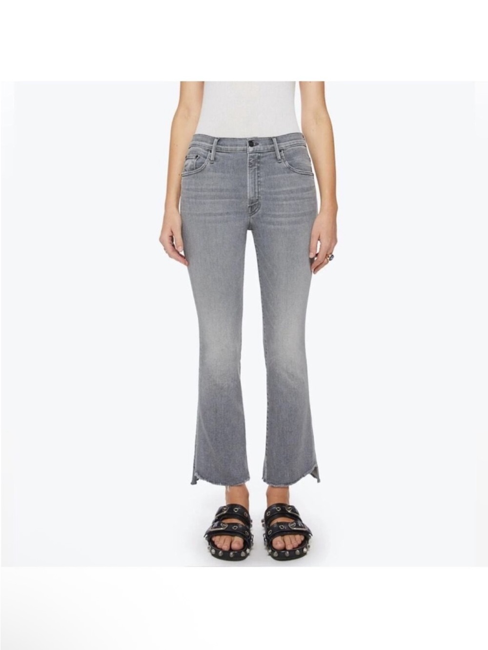 MOTHER Denim Insider Crop Step Fray